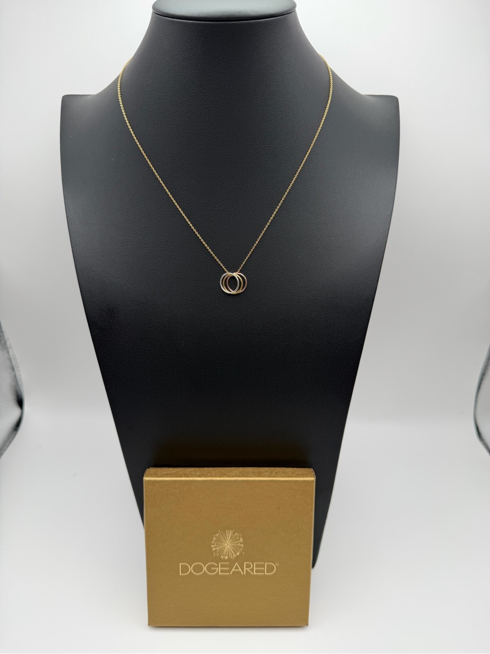 Dogeared Triple Karma Ring 18” Necklace in 14K Gold-Filled
